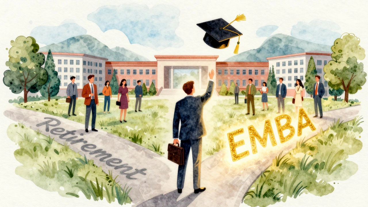 Mid-life professional choosing between retirement and returning to school