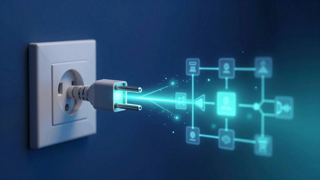 Visual metaphor showing connection between content and tracking systems