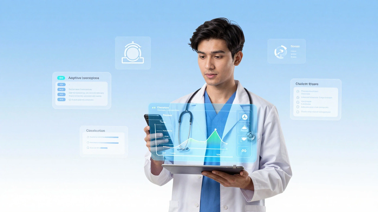Digital dashboard showing NEET study analytics