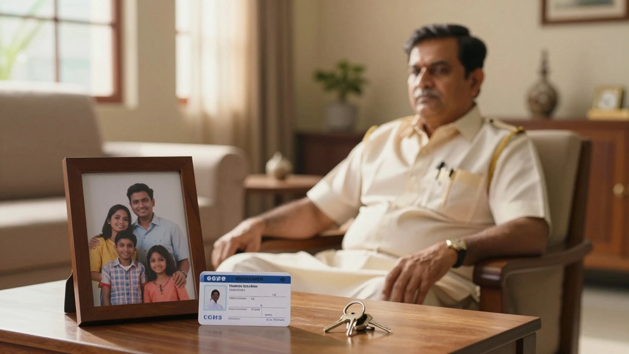 Government employee enjoying home comfort and security benefits