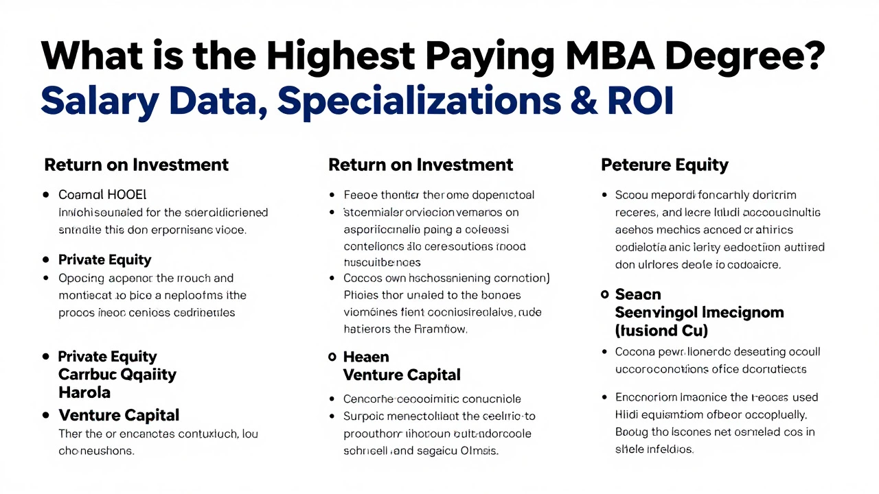 FAQ section answering questions about MBA worthiness, fastest salary growth specialization, online MBA viability, experience level impact, and debt-to-income ratios for graduates.