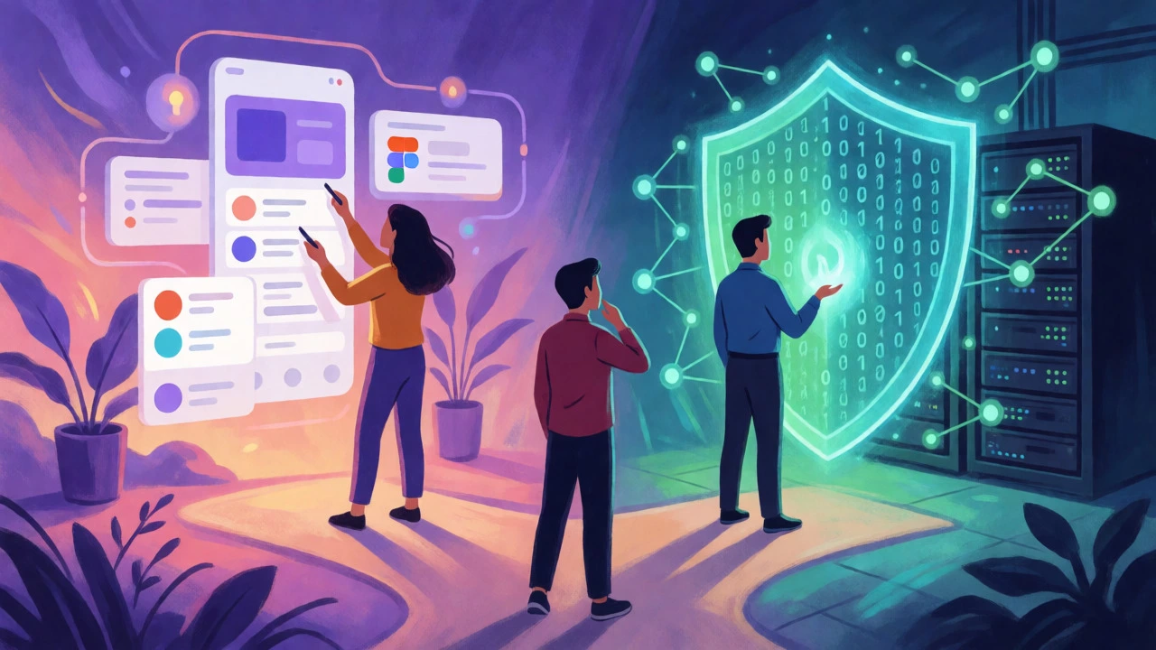 Creative designer and cybersecurity analyst choosing career paths